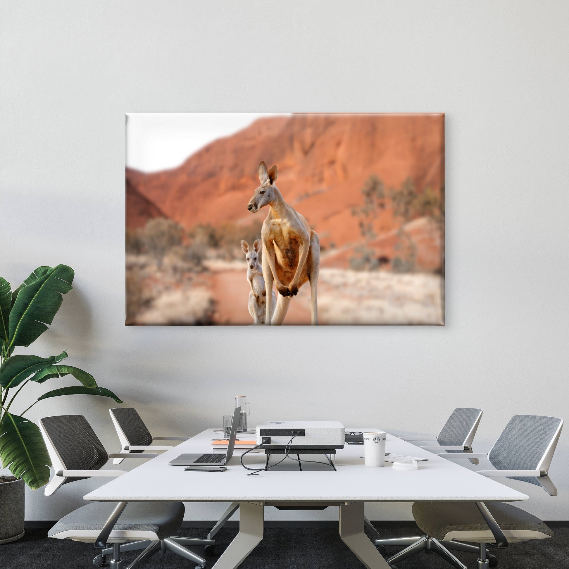 Red Kangaroo Uluru Outback Wall Art Decor 100% Australian Made - Bella Home Decor