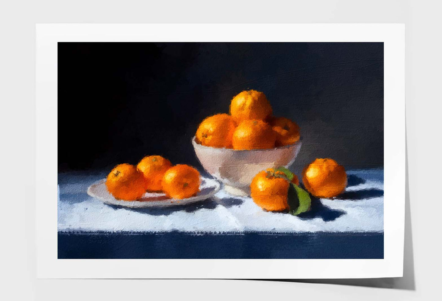 Life with Mandarins - Oil Painting Wall Art Limited Edition High Quality Print