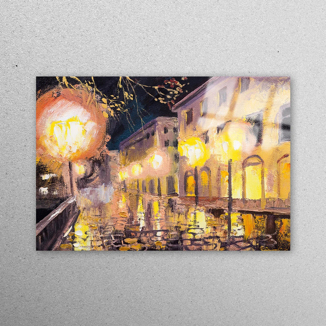 Night In Paris Cityscape Acrylic Glass Print Tempered Glass Wall Art 100% Made in Australia Ready to Hang