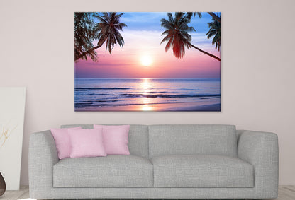 Sunrise on Tropical Island Beach Wall Art Decor 100% Australian Made - Bella Home Decor