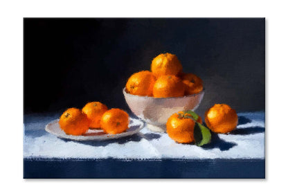 Life with Mandarins - Oil Painting Wall Art Limited Edition High Quality Print