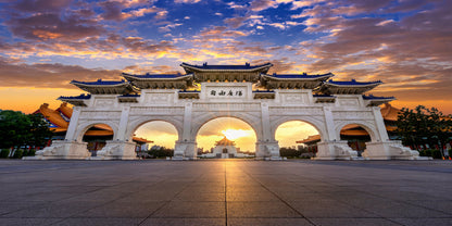 Chiang Kai Shek Memorial Hall Taipei Taiwan Wall Art Canvas Office Home Room Framed 120x60cm