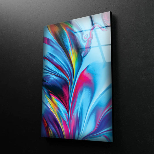 Colorful Abstract Fluid UV Direct Aluminum Print Australian Made Quality