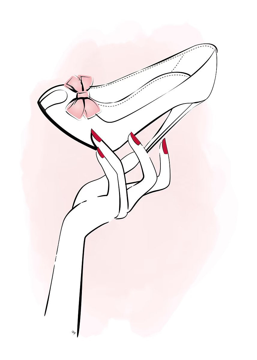 Luxury Pink Bow Stiletto Heels Fashion Home Decor Premium Quality Poster Print Choose Your Sizes - Bella Home Decor