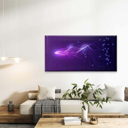 Fiber Optic Cable with Glowing Wall Art Canvas Office Home Room Framed 120x60cm - Bella Home Decor