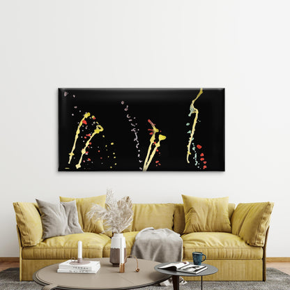 Vibrant Liquid Motion Wall Art Canvas Office Home Room Framed 120x60cm - Bella Home Decor
