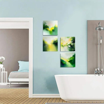 4pcs  Abstract color stitching Perfect    Wall Art Canvas Framed