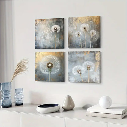 4pcs Nature Painting Room Aesthetic  NPR   Wall Art Canvas Framed