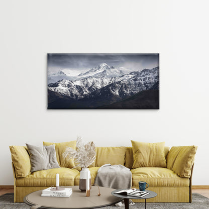Majestic Snow Capped Peaks Wall Art Canvas Office Home Room Framed 120x60cm