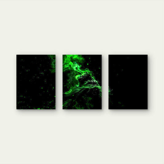 3pcs Ectoplasm Apex Predator Metal Print Ready to Hang Art