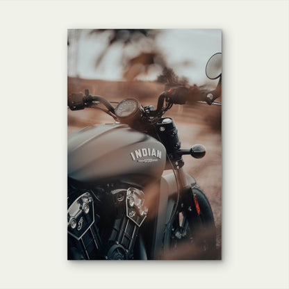 Indian Scout Bobber Motorcycle 40x60cm Metal Print Ready to Hang