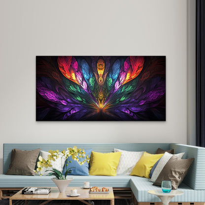 Colorful Abstract Artwork Wall Art Canvas Office Home Room Framed 120x60cm