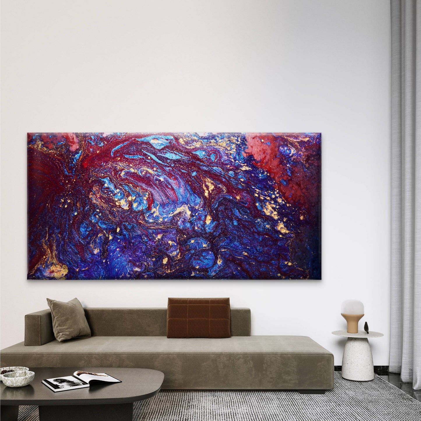 Abstract Background of Liquid Wall Art Canvas Office Home Room Framed 120x60cm