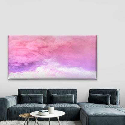 Dreamy Pink Blue Smoke Wall Art Canvas Office Home Room Framed 120x60cm