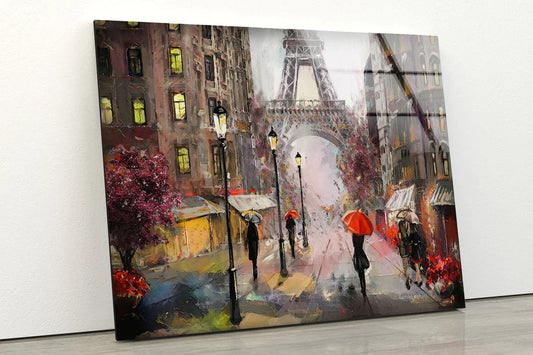 Eiffel Tower People Art UV Direct Aluminum Print Australian Made Quality