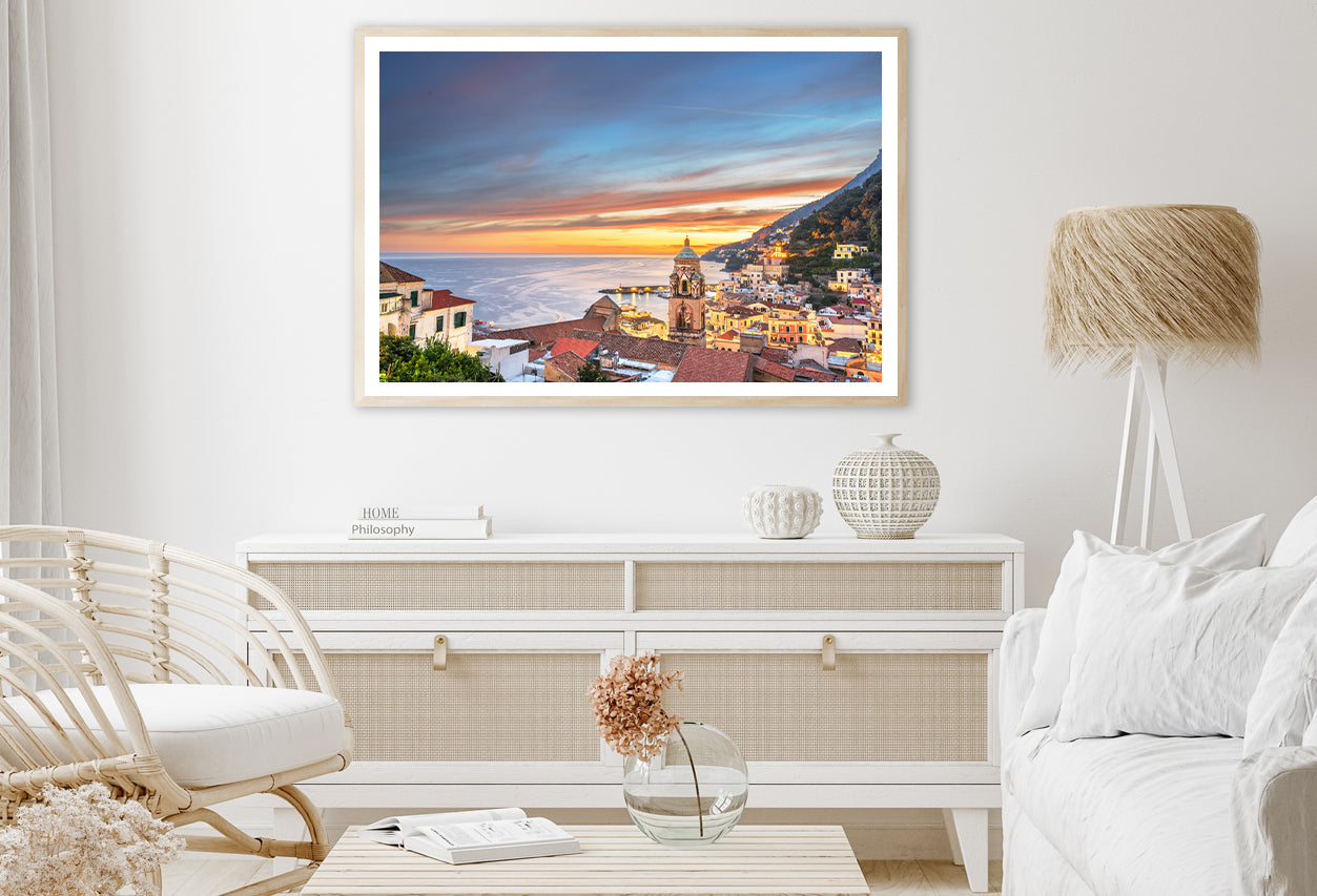 Beautiful Sky with Amalfi Coast Home Decor Premium Quality Poster Print Choose Your Sizes - Bella Home Decor