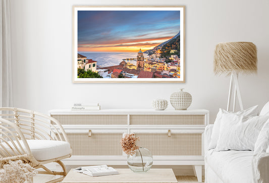 Beautiful Sky with Amalfi Coast Home Decor Premium Quality Poster Print Choose Your Sizes - Bella Home Decor