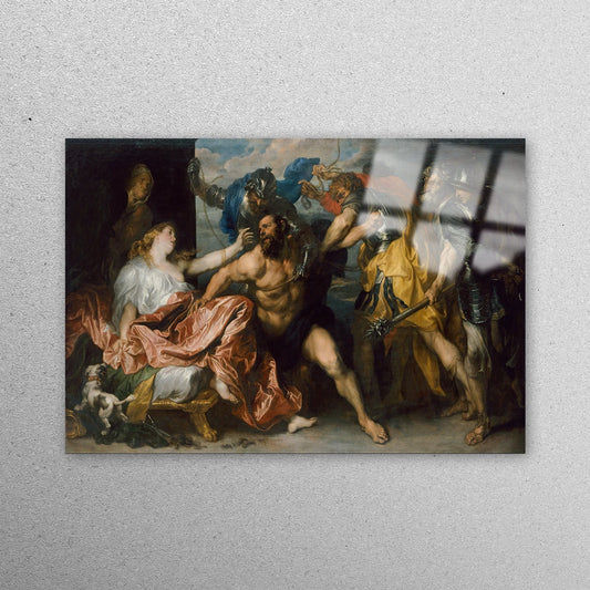 Samson and Delilah, Van Dyck Acrylic Glass Print Tempered Glass Wall Art 100% Made in Australia Ready to Hang