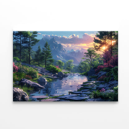 Sunset in the Mountains Print 100% Australian Made - Bella Home Decor