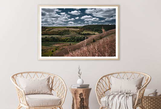 View of a Cloudy Sky and Forest Scenery Home Decor Premium Quality Poster Print Choose Your Sizes