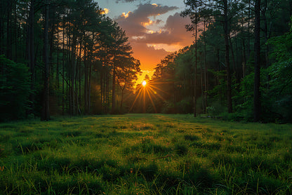 Sunrise in the Forest Print 100% Australian Made - Bella Home Decor