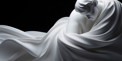 White Marble Statue Greek Figure Wall Art Canvas Office Home Framed 120x60cm
