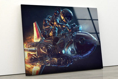 Astronaut with Rocket UV Direct Aluminum Print Australian Made Quality