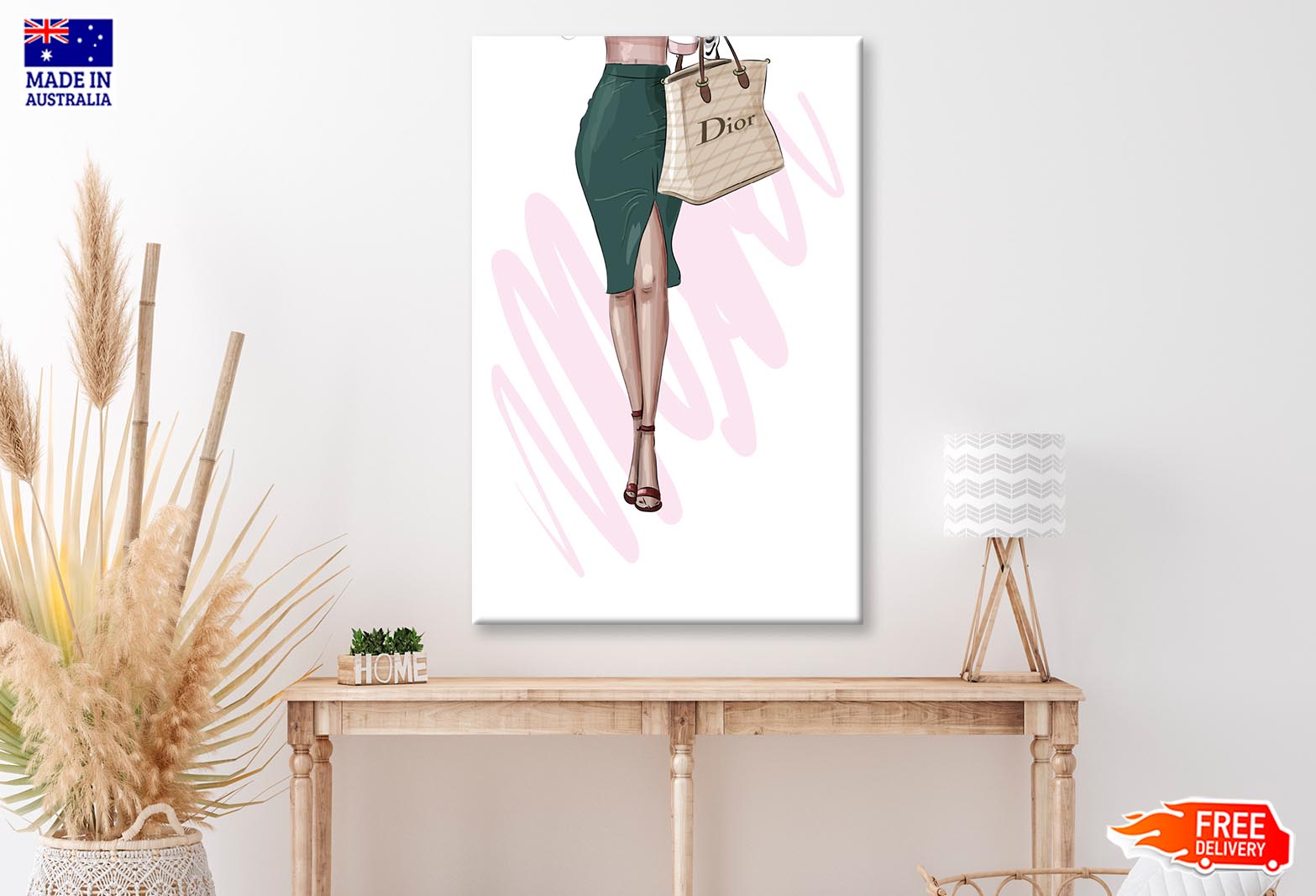 Luxury Handbag with Stylish Heels Wall Art Limited Edition High Quality Print