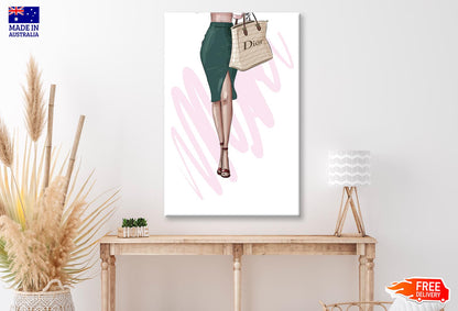 Luxury Handbag with Stylish Heels Wall Art Limited Edition High Quality Print