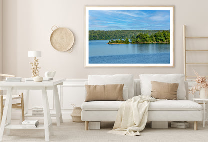 Small Piece of Land Jetting With Trees & Lake, Sky Home Decor Premium Quality Poster Print Choose Your Sizes