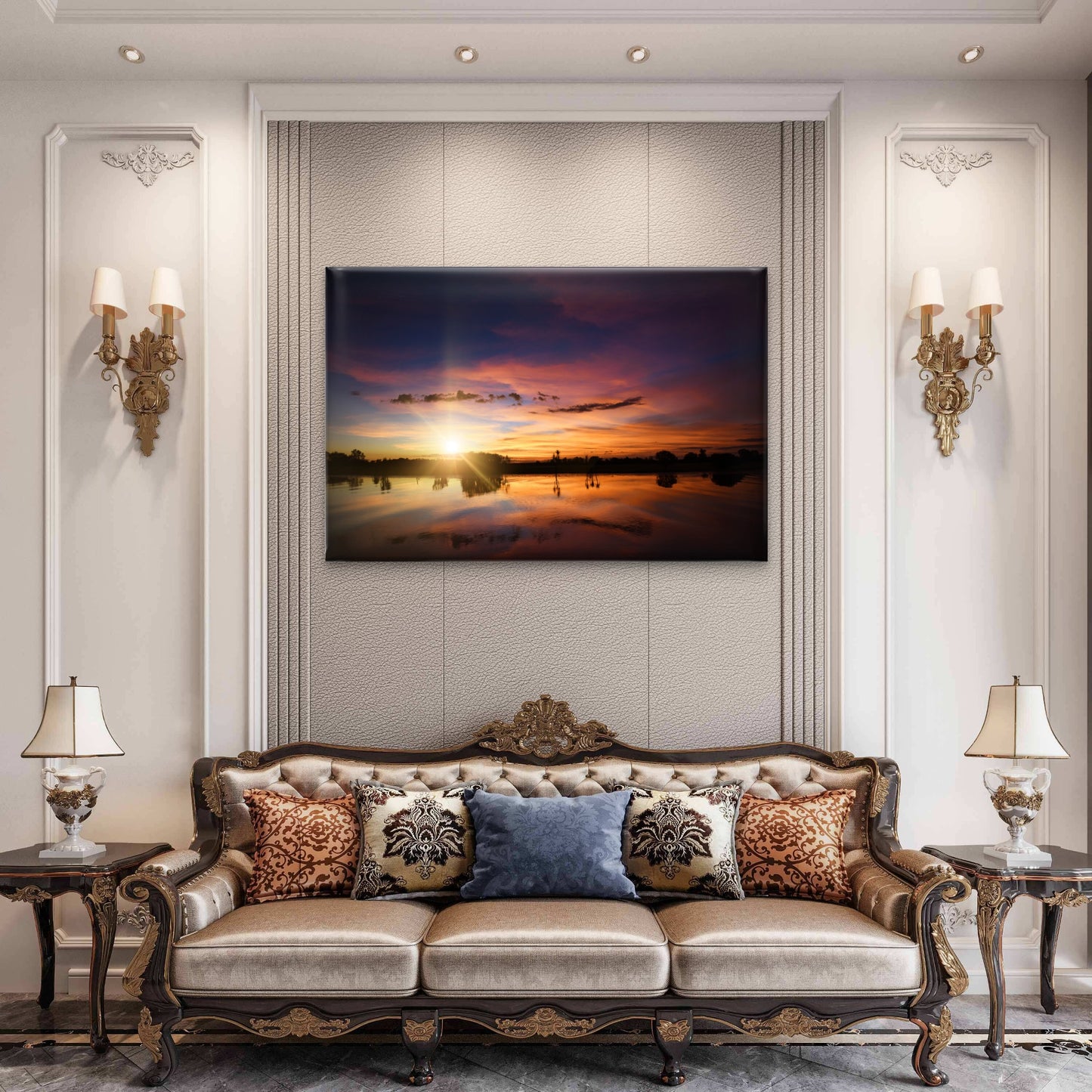 Sunset Calm Lake Kakadu National Park Australia Wall Art Decor 100% Australian Made