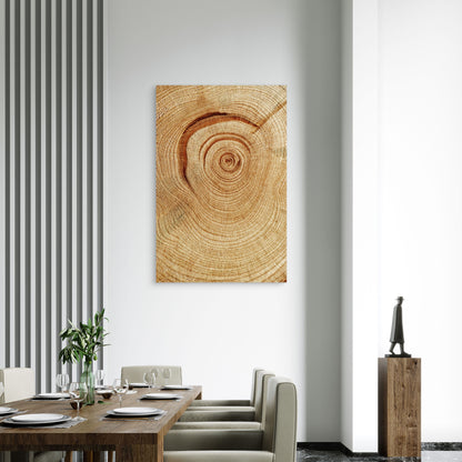 Natural Wood Grain Texture 40x60cm Metal Print Ready to Hang - Bella Home Decor