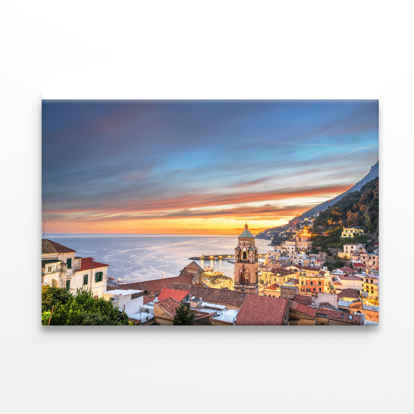 Beautiful Sky with Amalfi Coast Print 100% Australian Made - Bella Home Decor