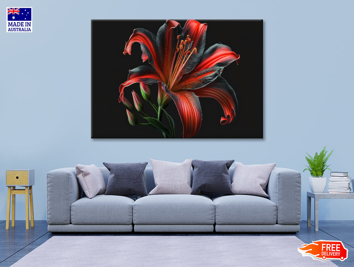 View of Lily Blossom Print 100% Australian Made - Bella Home Decor