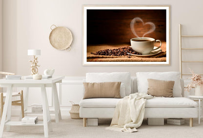 Cup Of Hot Coffee with Steam Home Decor Premium Quality Poster Print Choose Your Sizes