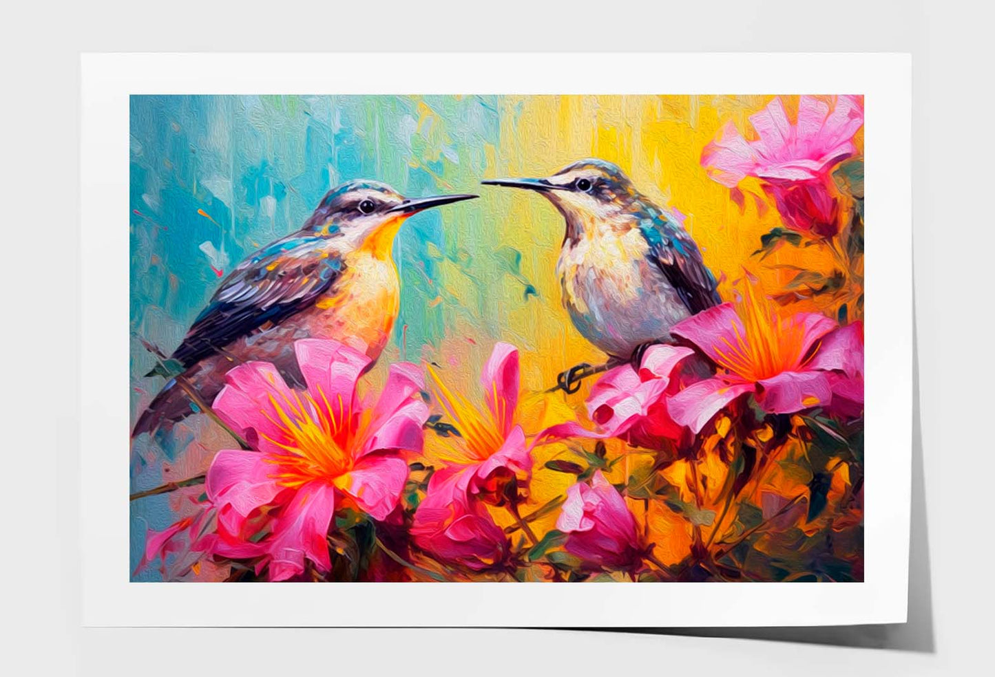 Acrylic Painting Two Little Birds Wall Art Limited Edition High Quality Print