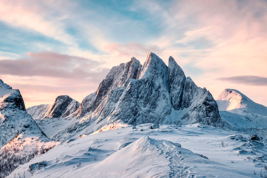 Scenery Of Majestic Snow Mountain  Acrylic Glass Print Tempered Glass Wall Art 100% Made in Australia Ready to Hang