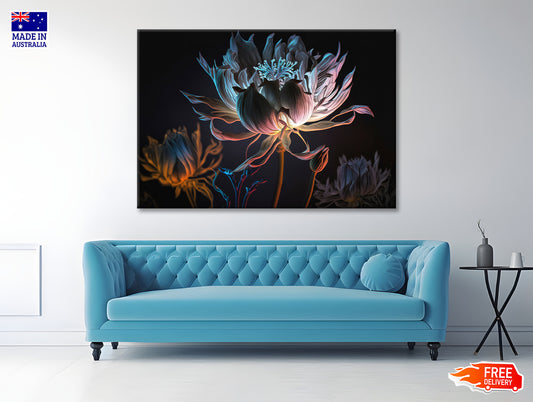 Close-Up of a Flower at Night Print 100% Australian Made - Bella Home Decor