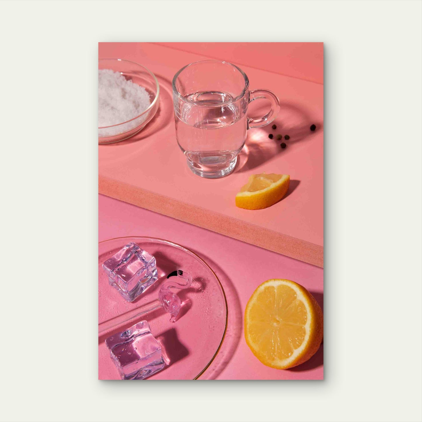 High Angle Tequila Shot Orange Slice 60x90cm Metal Print Ready to Hang