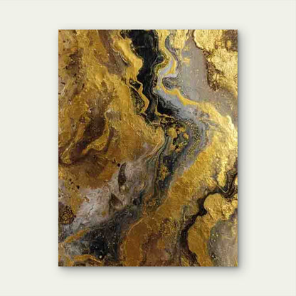 Luxury Golden Abstract 60x90cm Metal Print Ready to Hang