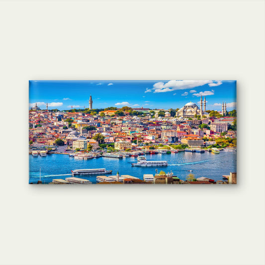 Skyline Of Istanbul Wall Art Canvas Office Home Room Framed 120x60cm