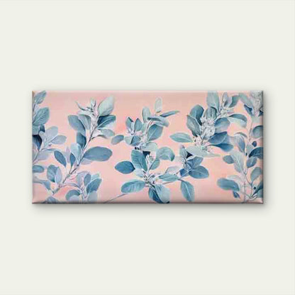 Blue Leaf Botanical Wall Art Canvas Office Home Room Framed 120x60cm