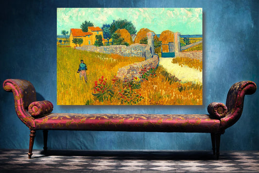 Farmhouse In Provence, Vincent UV Direct Aluminum Print Australian Made Quality