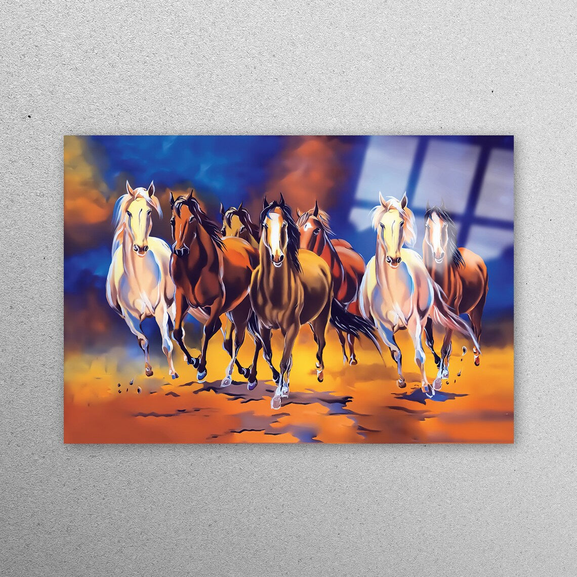 Abstract Faster Horse Wall Art Acrylic Glass Print Tempered Glass Wall Art 100% Made in Australia Ready to Hang