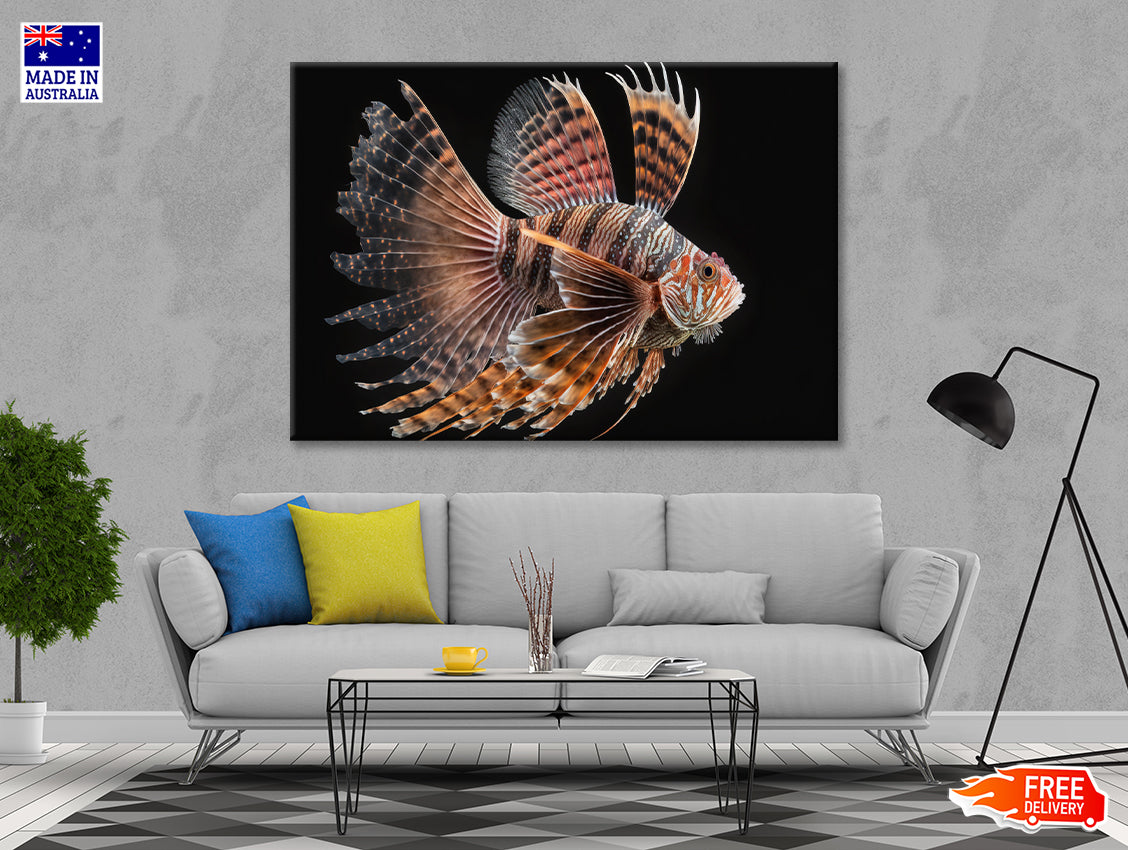 Close up Red Lionfish Print 100% Australian Made - Bella Home Decor