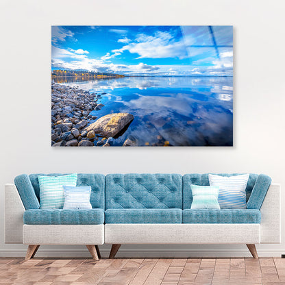 Autumn Lake View Acrylic Glass Print Tempered Glass Wall Art 100% Made in Australia Ready to Hang