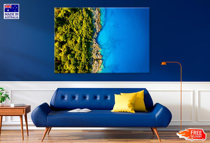 Forest Near The Sea & Azure Water Print 100% Australian Made