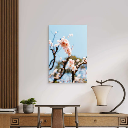 Spring Cherry Blossom Tree 60x90cm Metal Print Ready to Hang - Bella Home Decor