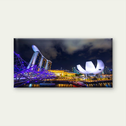 Cityscape Singapore Marina Bay Wall Art Canvas Office Home Room Framed 120x60cm