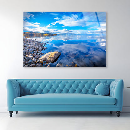 Autumn Lake View Acrylic Glass Print Tempered Glass Wall Art 100% Made in Australia Ready to Hang